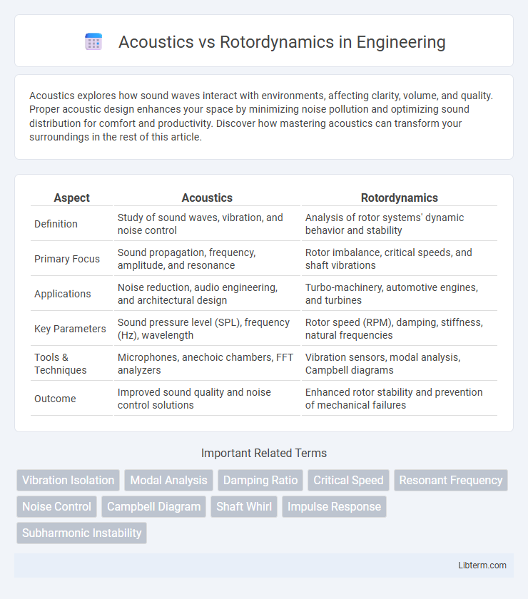 Rotordynamics vs Acoustics in Engineering - What is The Difference?