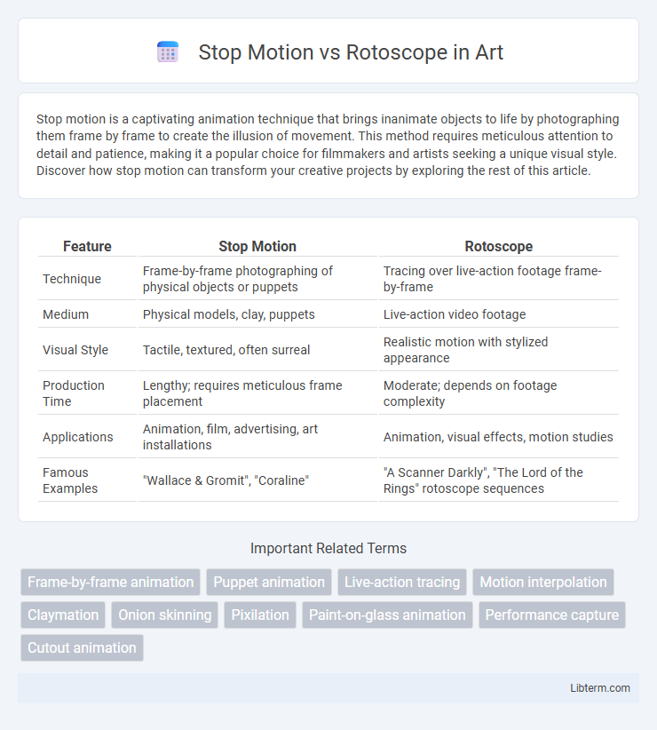 Rotoscope vs Stop Motion in Art - What is The Difference?