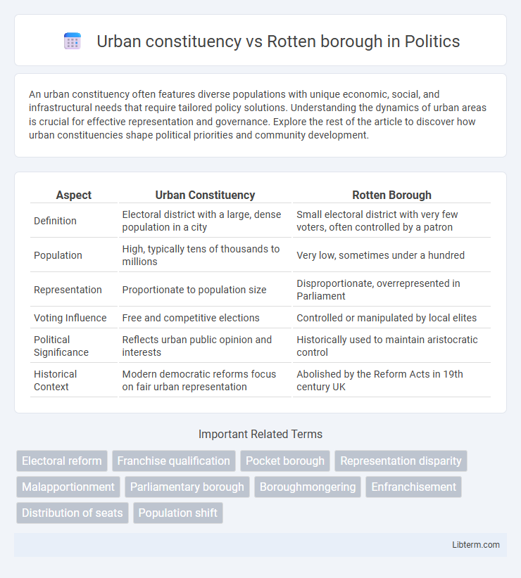 Rotten borough vs Urban constituency in Politics - What is The Difference?