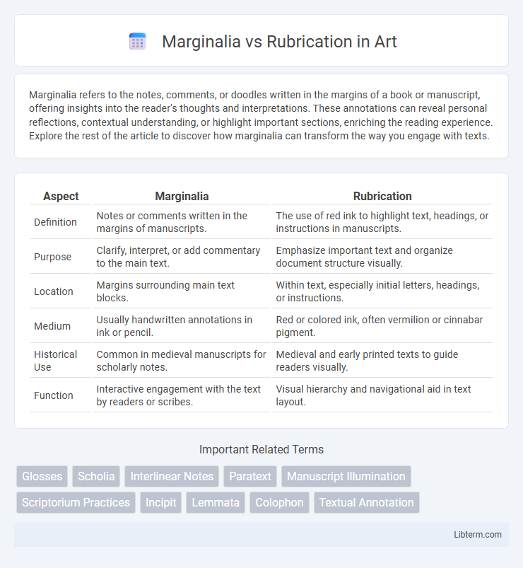 Rubrication vs Marginalia in Art - What is The Difference?