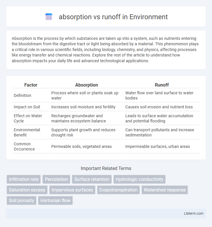 runoff vs absorption in Environment - What is The Difference?