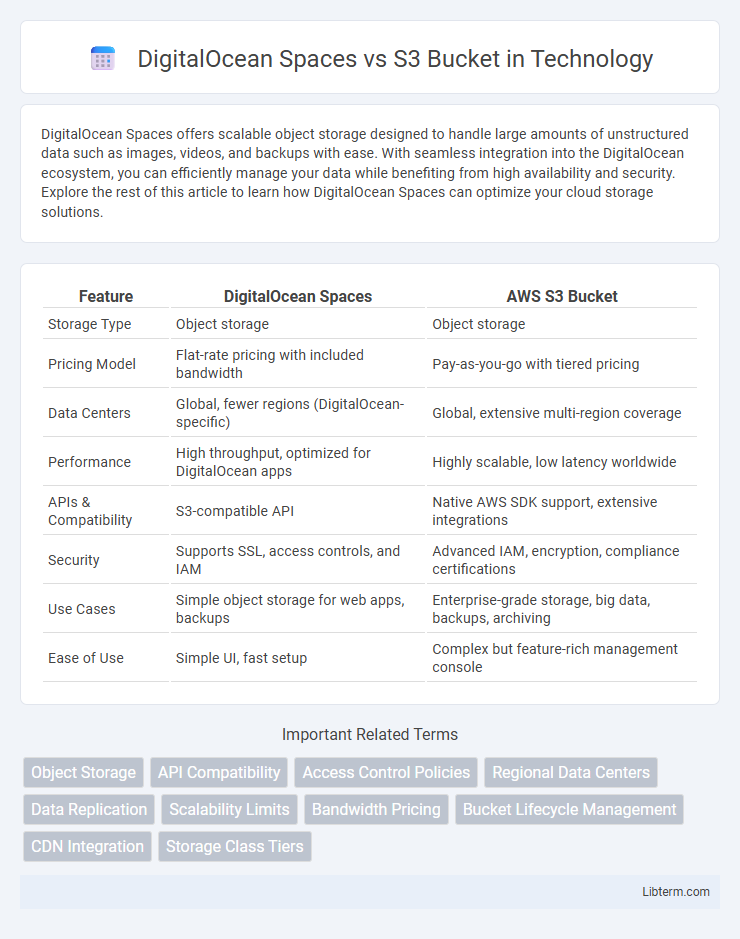 S3 Bucket vs DigitalOcean Spaces in Technology - What is The Difference?