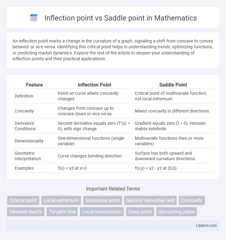 Saddle point vs Inflection point in Mathematics - What is The Difference?