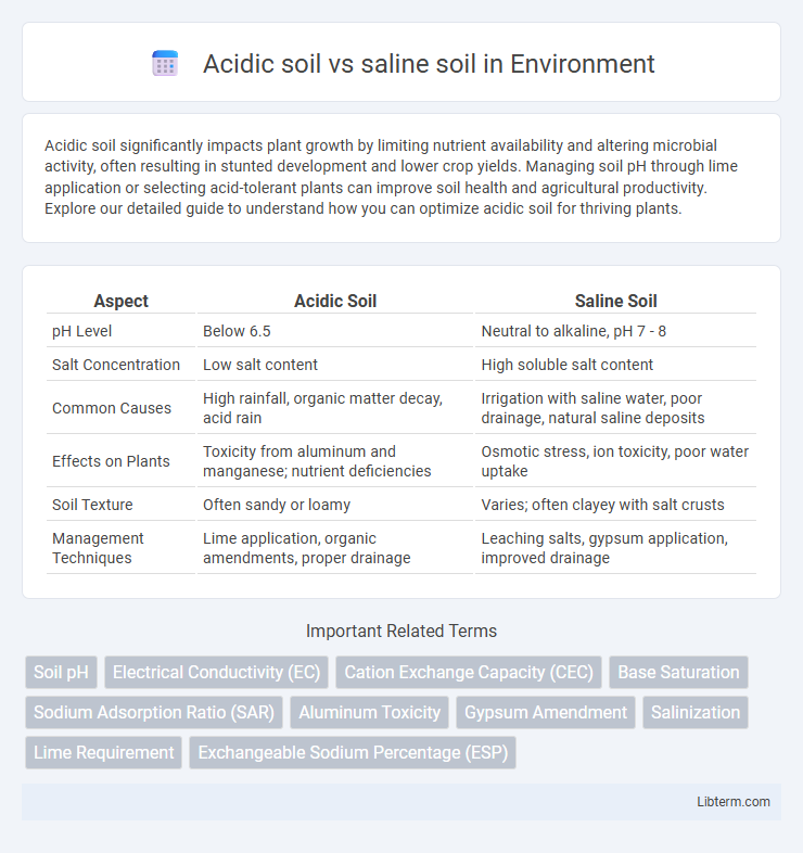 saline soil vs Acidic soil in Environment - What is The Difference?