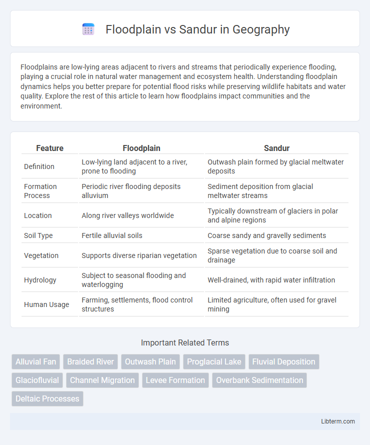 Sandur vs Floodplain in Geography - What is The Difference?