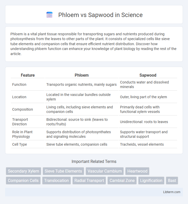 Sapwood vs Phloem in Science - What is The Difference?