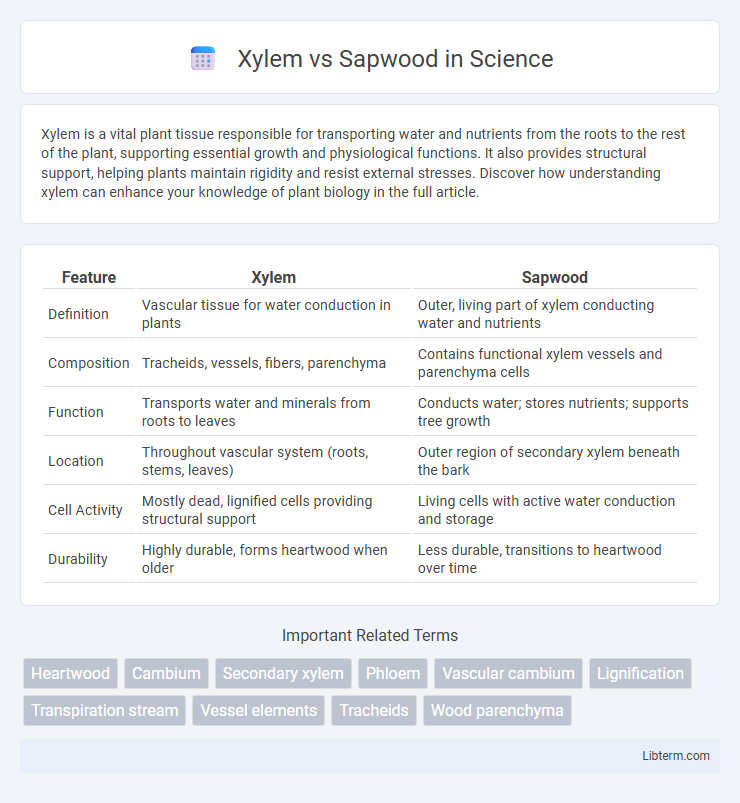 Sapwood vs Xylem in Science - What is The Difference?