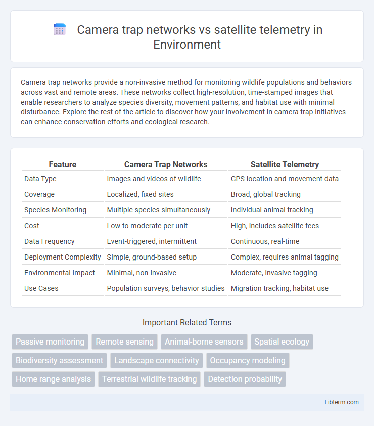 satellite telemetry vs Camera trap networks in Environment - What is The Difference?