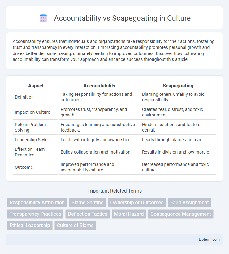 Scapegoating vs Accountability in Culture - What is The Difference?