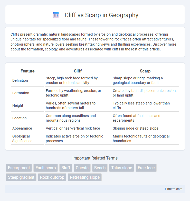 Scarp vs Cliff in Geography - What is The Difference?