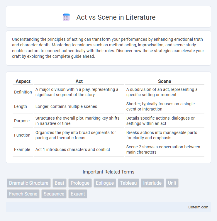 Scene vs Act in Literature - What is The Difference?