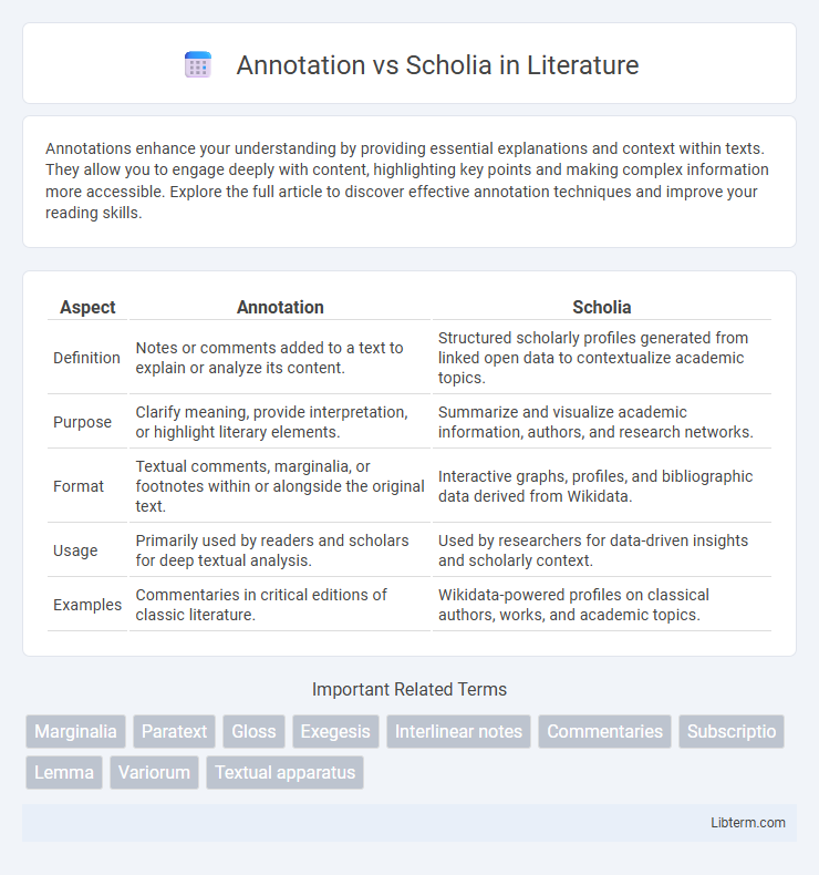 Scholia vs Annotation in Literature - What is The Difference?