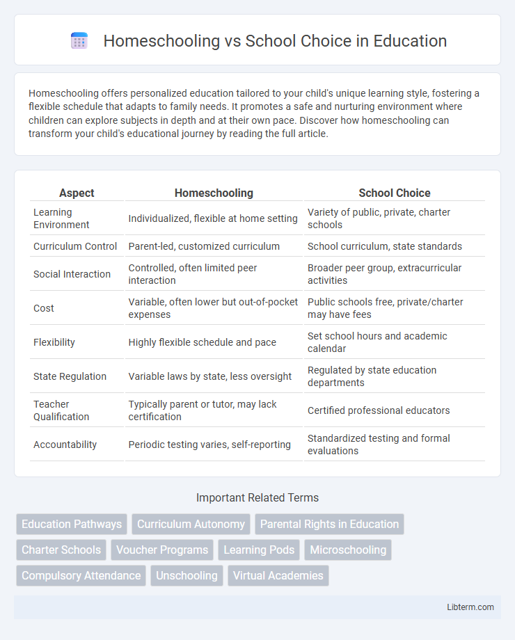 School Choice vs Homeschooling in Education - What is The Difference?
