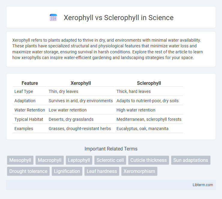 Sclerophyll vs Xerophyll in Science - What is The Difference?