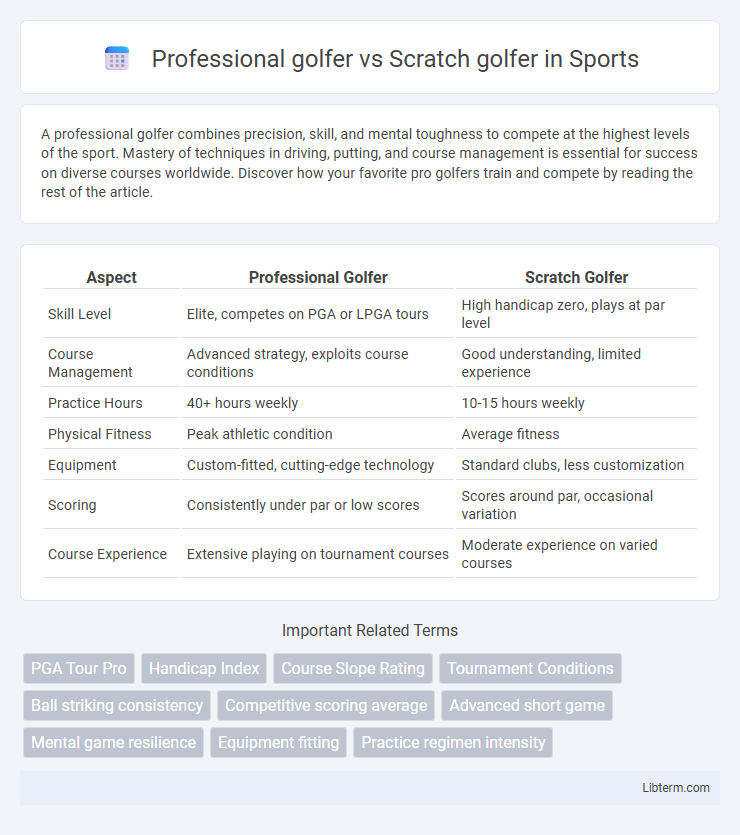 Scratch golfer vs Professional golfer in Sports - What is The Difference?