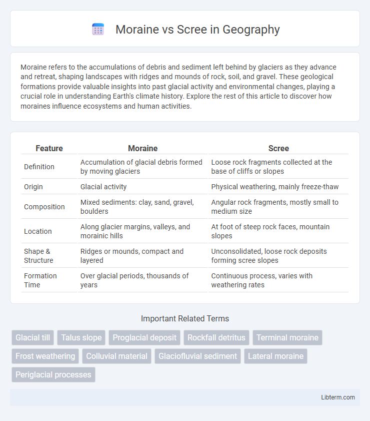 Scree vs Moraine in Geography - What is The Difference?