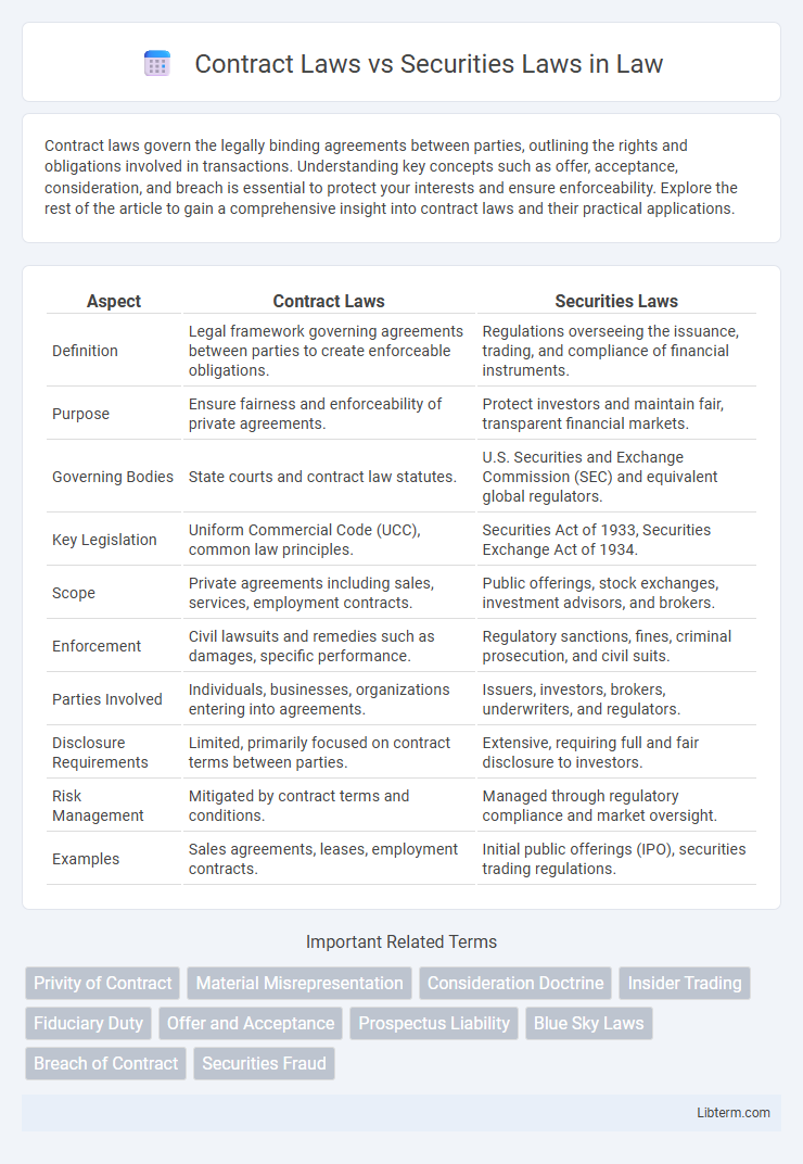 Securities Laws vs Contract Laws in Law - What is The Difference?