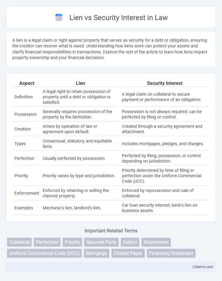 Security Interest vs Lien in Law - What is The Difference?