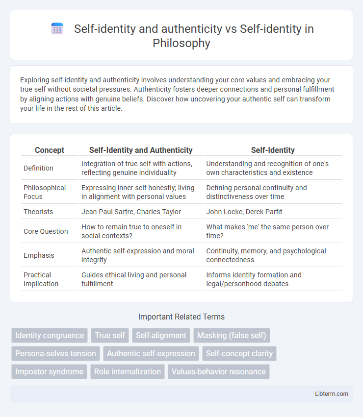 Self-identity vs Self-identity and authenticity in Philosophy - What is The Difference?