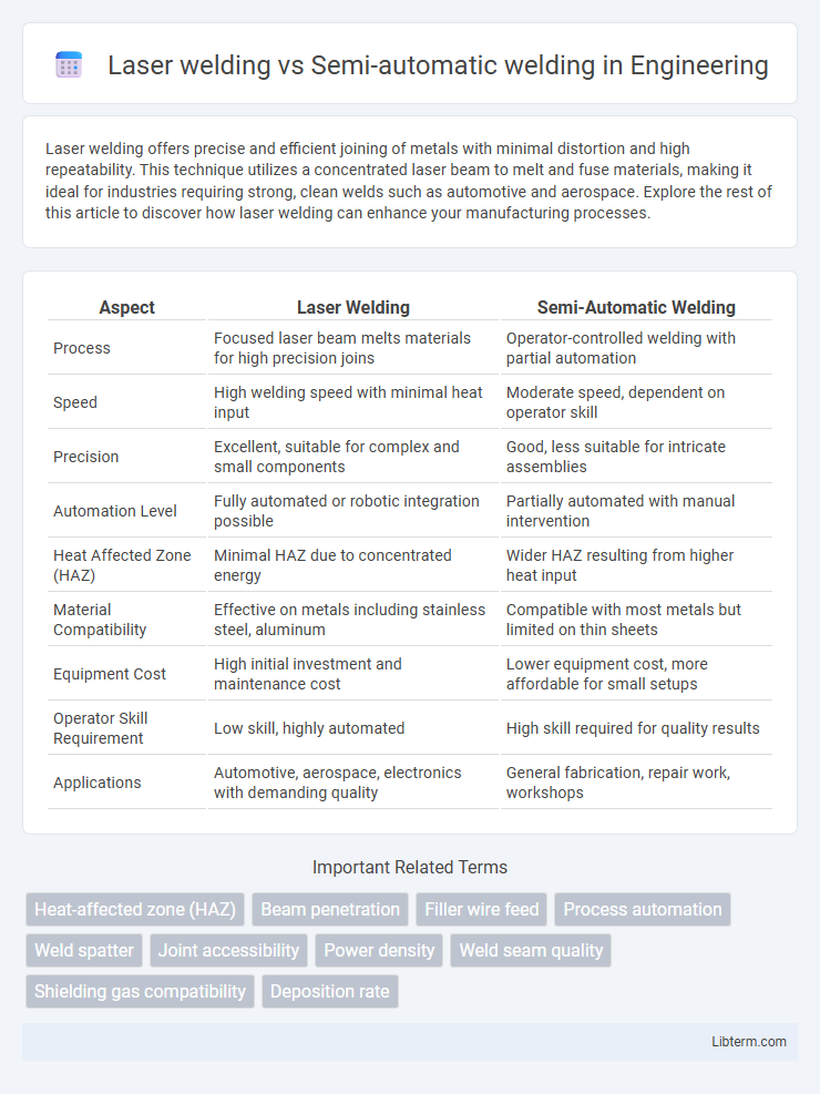 Semi-automatic welding vs Laser welding in Engineering - What is The Difference?