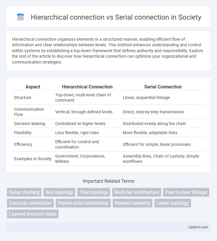 Serial connection vs Hierarchical connection in Society - What is The Difference?