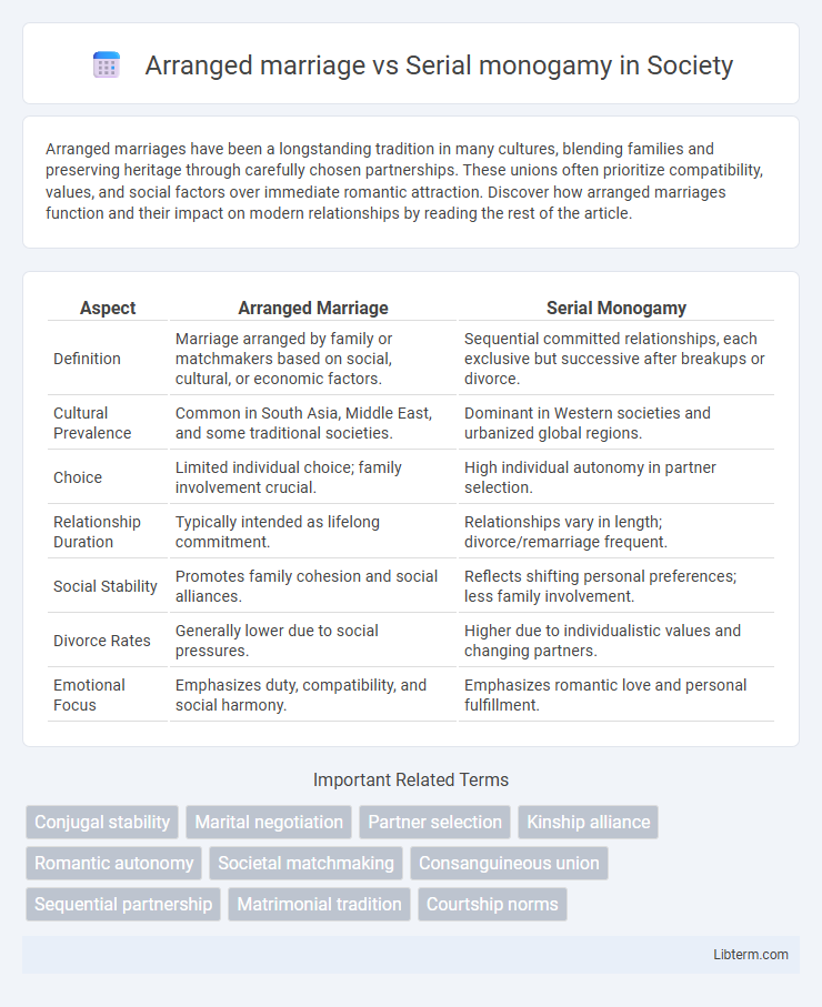 Serial monogamy vs Arranged marriage in Society - What is The Difference?