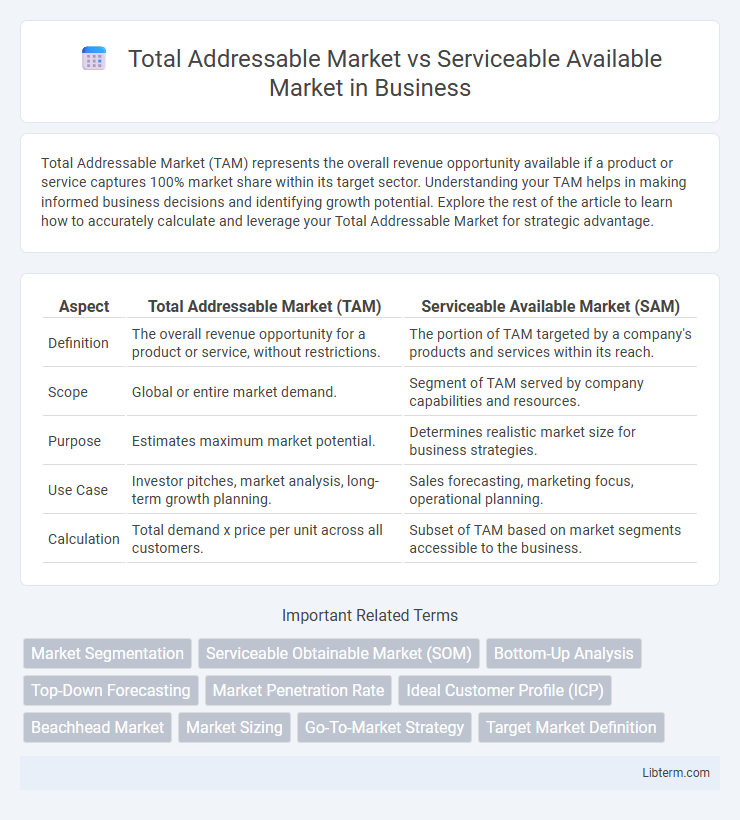 Serviceable Available Market vs Total Addressable Market in Business - What is The Difference?