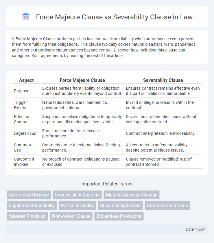 Severability Clause vs Force Majeure Clause in Law - What is The Difference?