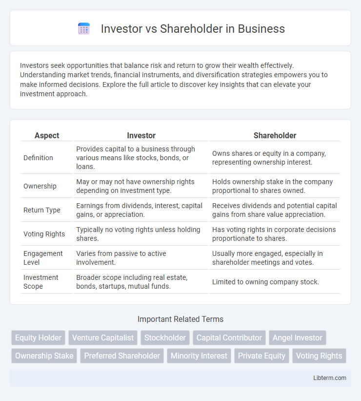 Shareholder vs Investor in Business - What is The Difference?