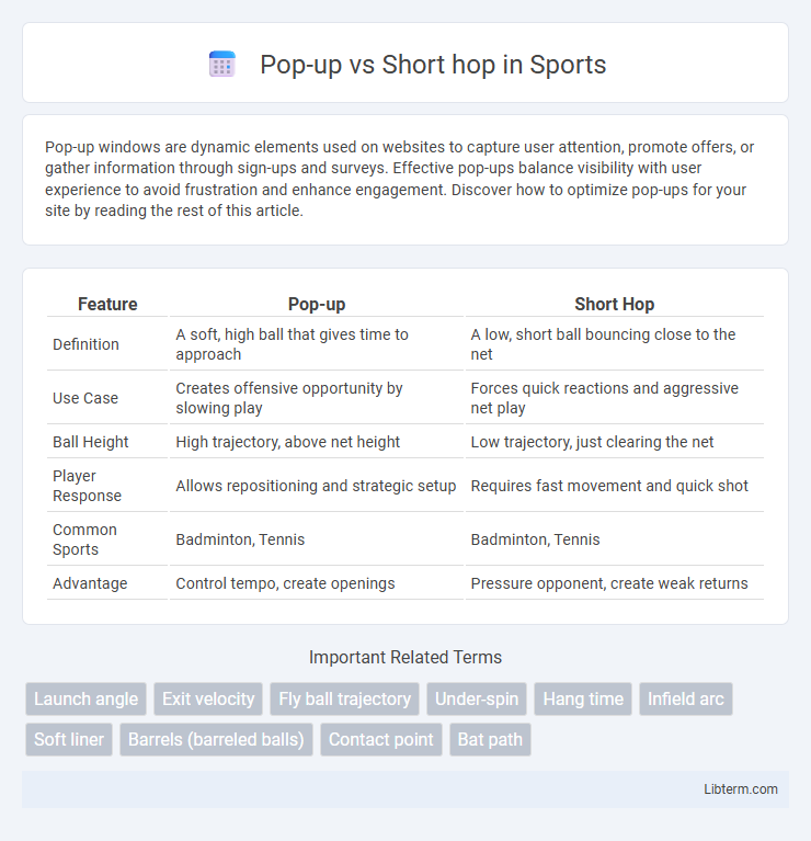 Short hop vs Pop-up in Sports - What is The Difference?