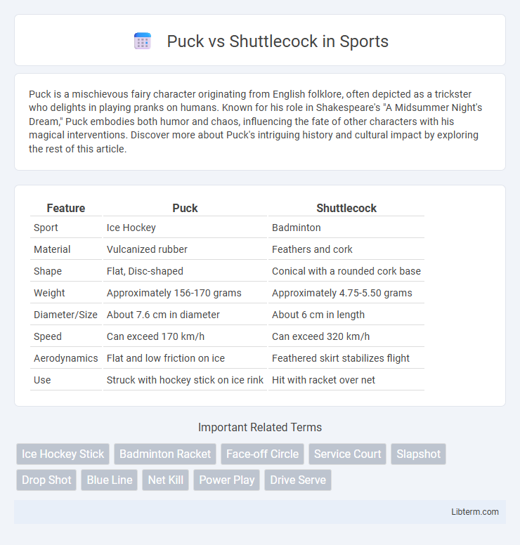 Shuttlecock vs Puck in Sports - What is The Difference?