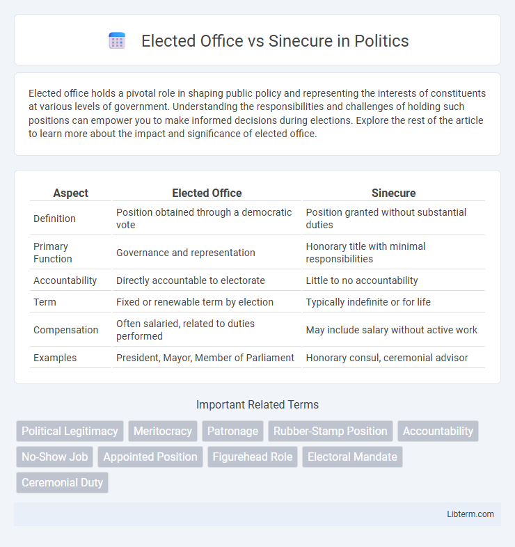 Sinecure vs Elected Office in Politics - What is The Difference?