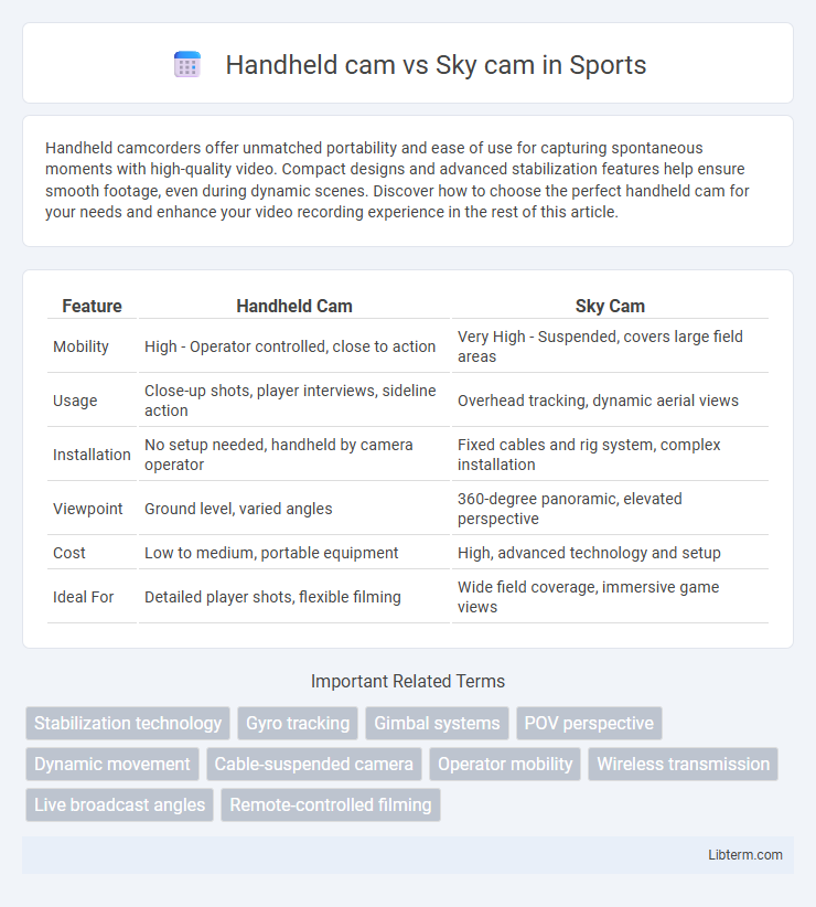 Sky cam vs Handheld cam in Sports - What is The Difference?