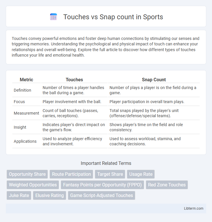 Snap count vs Touches in Sports - What is The Difference?