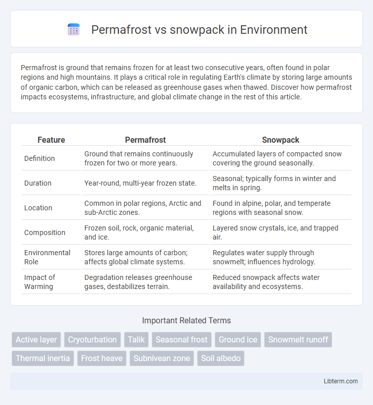 snowpack vs Permafrost in Environment - What is The Difference?