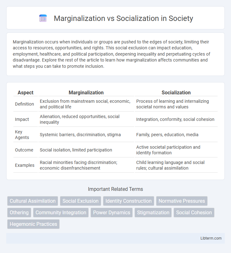 Socialization vs Marginalization in Society - What is The Difference?