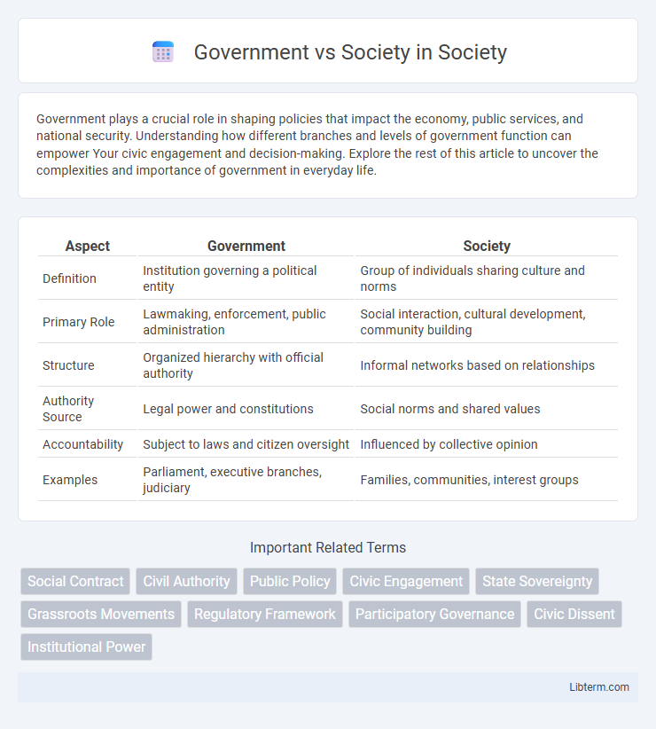 Society vs Government in Society - What is The Difference?