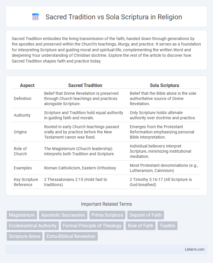 Sola Scriptura vs Sacred Tradition in Religion - What is The Difference?