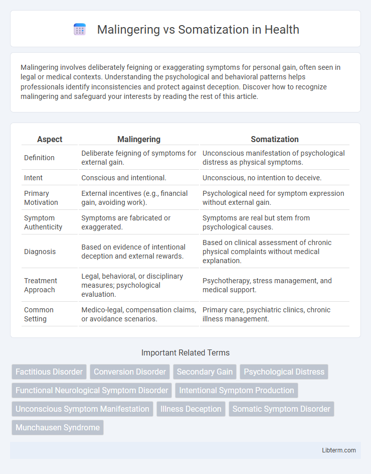 Somatization vs Malingering in Health - What is The Difference?