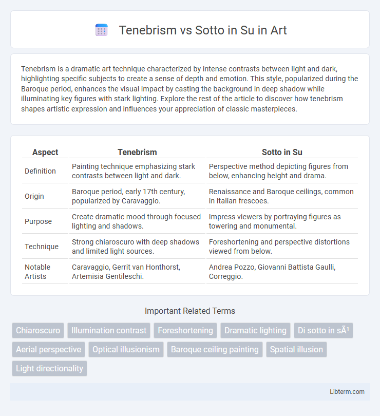 Sotto in Su vs Tenebrism in Art - What is The Difference?
