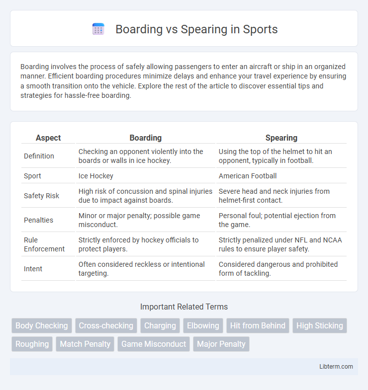 Spearing vs Boarding in Sports - What is The Difference?
