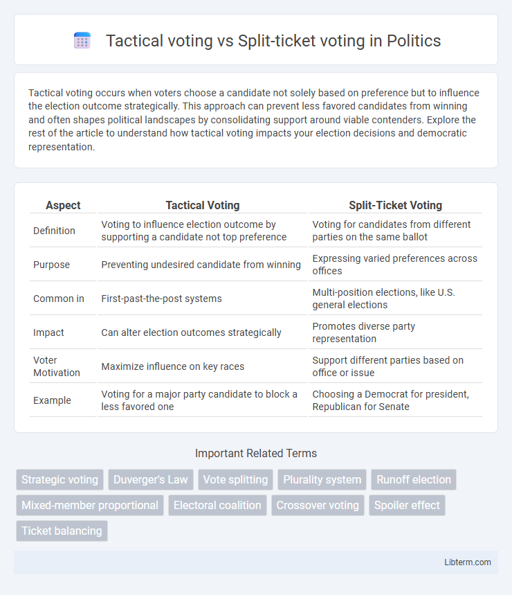 Split-ticket voting vs Tactical voting in Politics - What is The Difference?