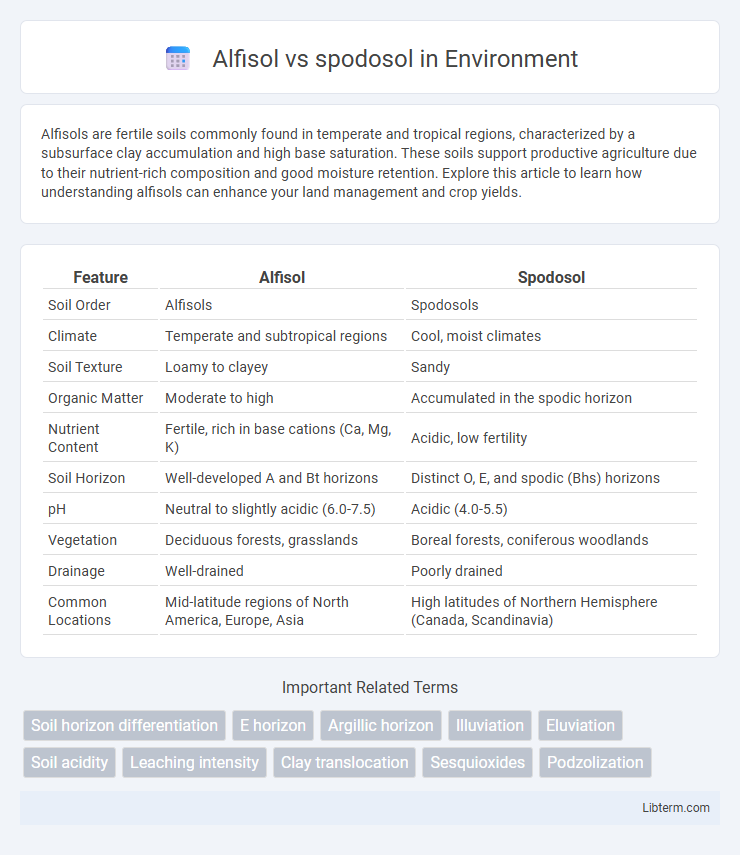spodosol vs Alfisol in Environment - What is The Difference?