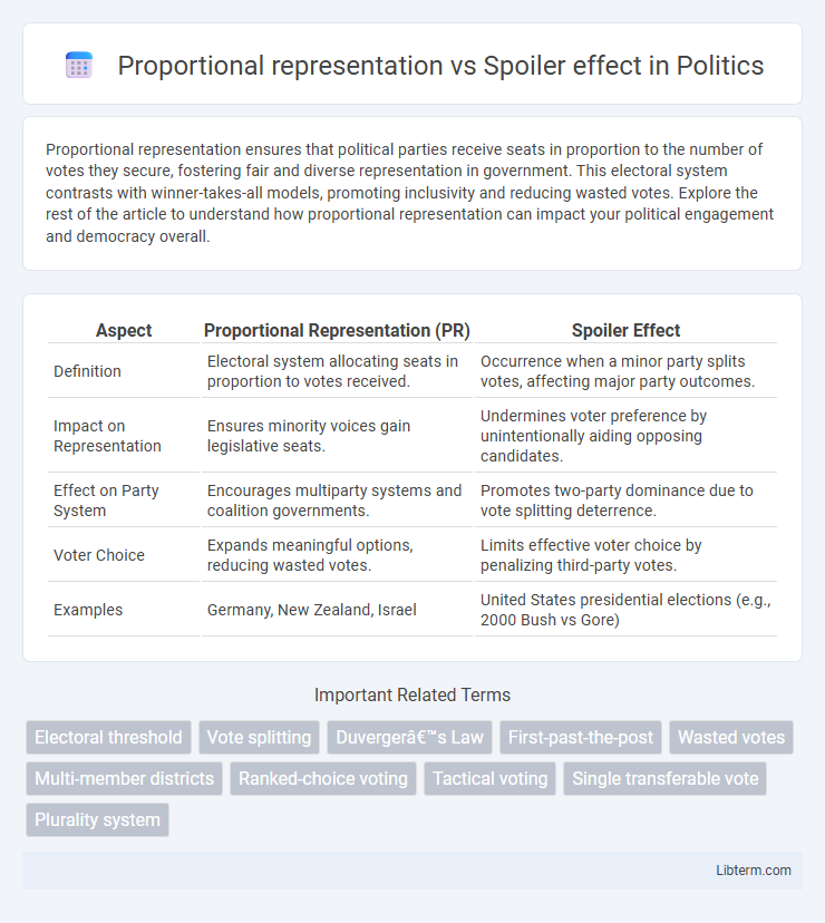 Spoiler effect vs Proportional representation in Politics - What is The Difference?