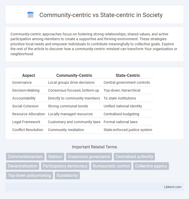 State-centric vs Community-centric in Society - What is The Difference?