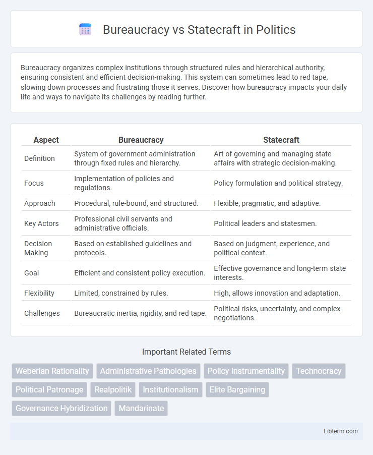 Statecraft vs Bureaucracy in Politics - What is The Difference?
