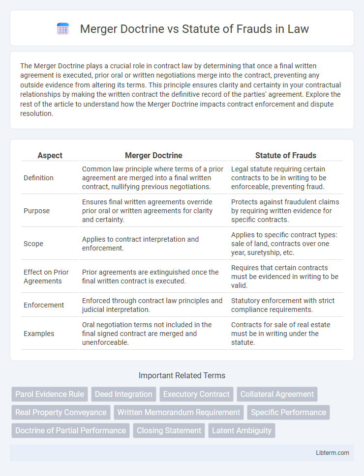 Statute of Frauds vs Merger Doctrine in Law - What is The Difference?