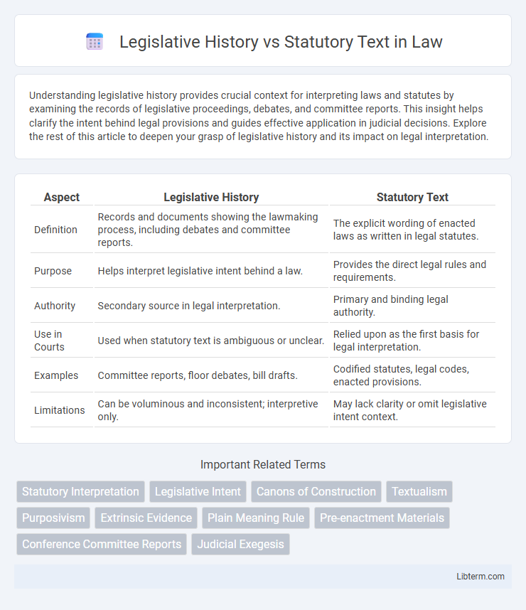 Statutory Text vs Legislative History in Law - What is The Difference?