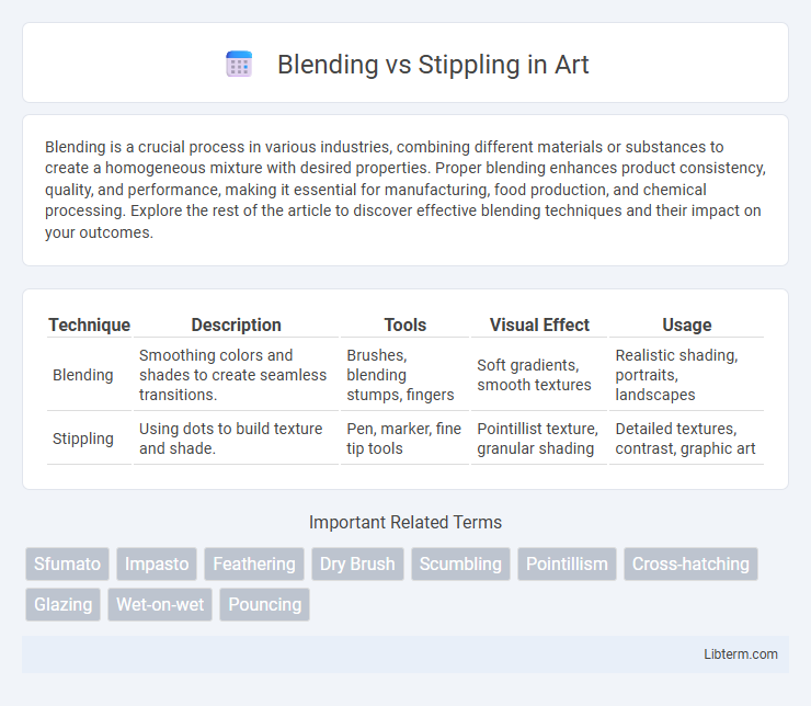 Stippling vs Blending in Art - What is The Difference?