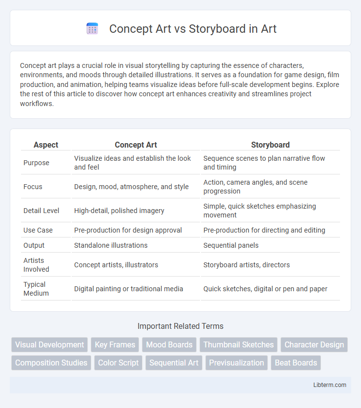 Storyboard vs Concept Art in Art - What is The Difference?